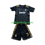 Camisolas de futebol Real Madrid Cristiano Ronaldo 7 Retro Criança Equipamento Alternativa 2011-2012 Manga Curta